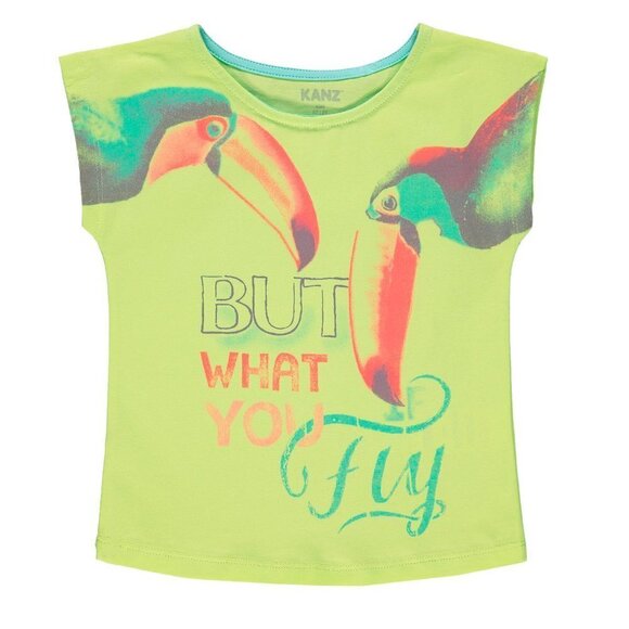 Kanz lime t-shirt with front print - Picture 1 of 3